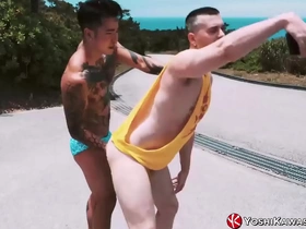 Yoshi Kawasaki and Axel Abysse in hardcore fisting scene