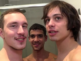 A hot gay group sex scene with TiktTok famous Portuguese men