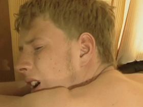 Hardcore gay breeding scene with a rough bareback creampie finish