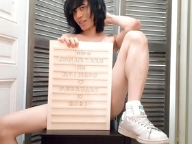 Jon Arteens solo performance as a gay stripper in white socks and Adidas Stan Smith sneakers.