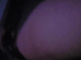 Young gay man enjoying anal play alone.