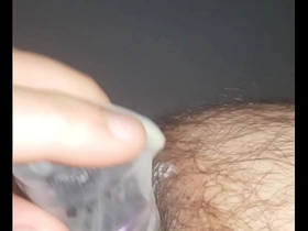 First time with a vibrator in my ass, gay dildo action