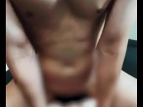 Masturbating with dirty talk while urinating