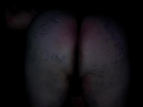 Russian gay shows off his big ass in a black thong