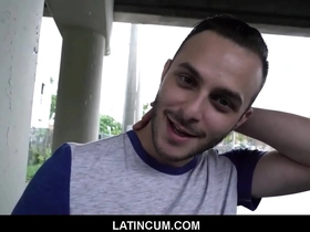 Straight boy gets paid to act in gay porn video on the street in POV style.