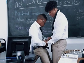 Black nerds try out gay sex