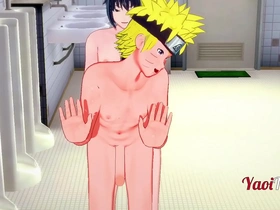 Naruto and Sasuke’s forbidden love: hot gay scenes in school’s bathroom