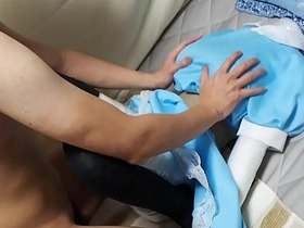 Solo boy’s pleasure with sex toys and dolls.