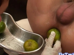 Prostate stimulation with a big anal toy in an Asian twink gay scene.