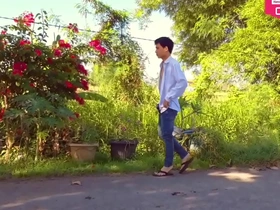 I enjoy a stroll at the Beauty Garden to celebrate my award.