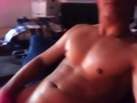 Gay Asian with a great body shows off his physique.