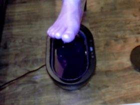 Solo bathroom relaxation with paraffin wax and foot massage