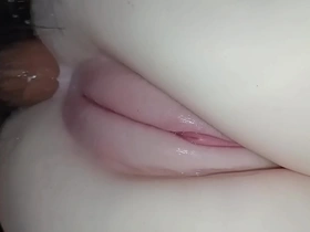 Close up of a hot and sexy teen’s ass while being toyed.