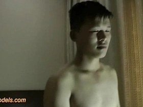 Asian hunk enjoys a round of solo pleasure