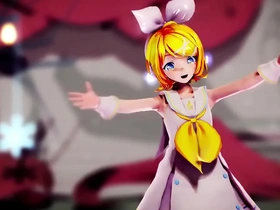 Petite girl dancing in Rins arbitrary style in MMD18