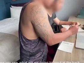 Muscular Asian tutor teaches more than mathematics.