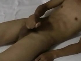 Straight guys and gay teenagers masturbate with Asian big cocks