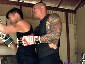 Asian jock's intense oral pleasure and anal penetration in gay erotica
