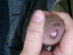 Young Taiwanese boy with foreskin masturbation