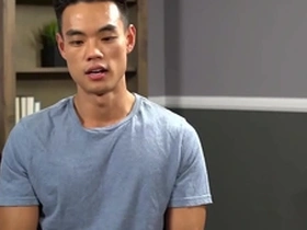 Asian stud has a solo pleasure by the pool in this Sean Cody video.