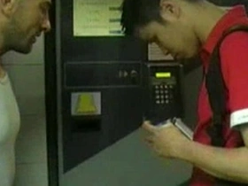 Gay toilet scene with big cock Asian man