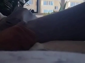 Small Chinese boy with a big cock gives a handjob