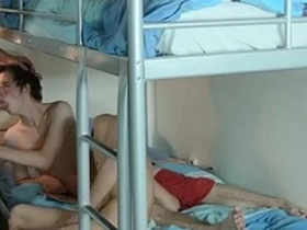 Young Ariel and Tim get it from experienced Daddy Victor in a group sex scene.
