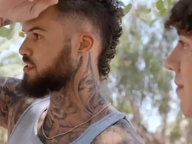 Muscular men enjoy poolside pleasure in steamy video