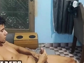 Muscular guy helps friend reach orgasm through anal hooking