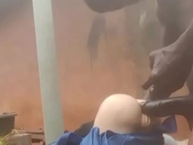 Bald kitty gets stuffed by huge tool
